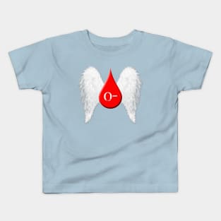 Blood Type O Negative - Angel Wings Kids T-Shirt